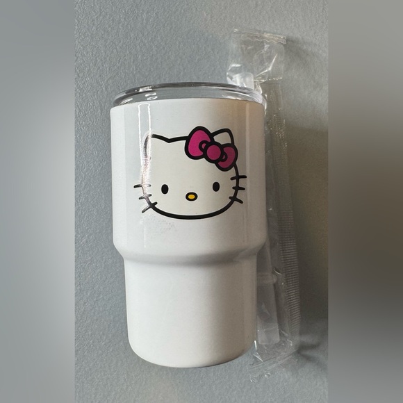 Hello Kitty Other - Hello Kitty White mini stainless steelTumbler with Pink Bow 3oz